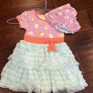 MJ 18-24m birthday cupcake dress and diaper cover